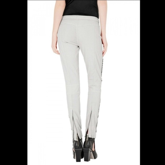 SASS & BIDE New Moon Denim Waxed Skinny Pants w/ Embellishments Gray Size 25 NEW - Picture 3 of 3